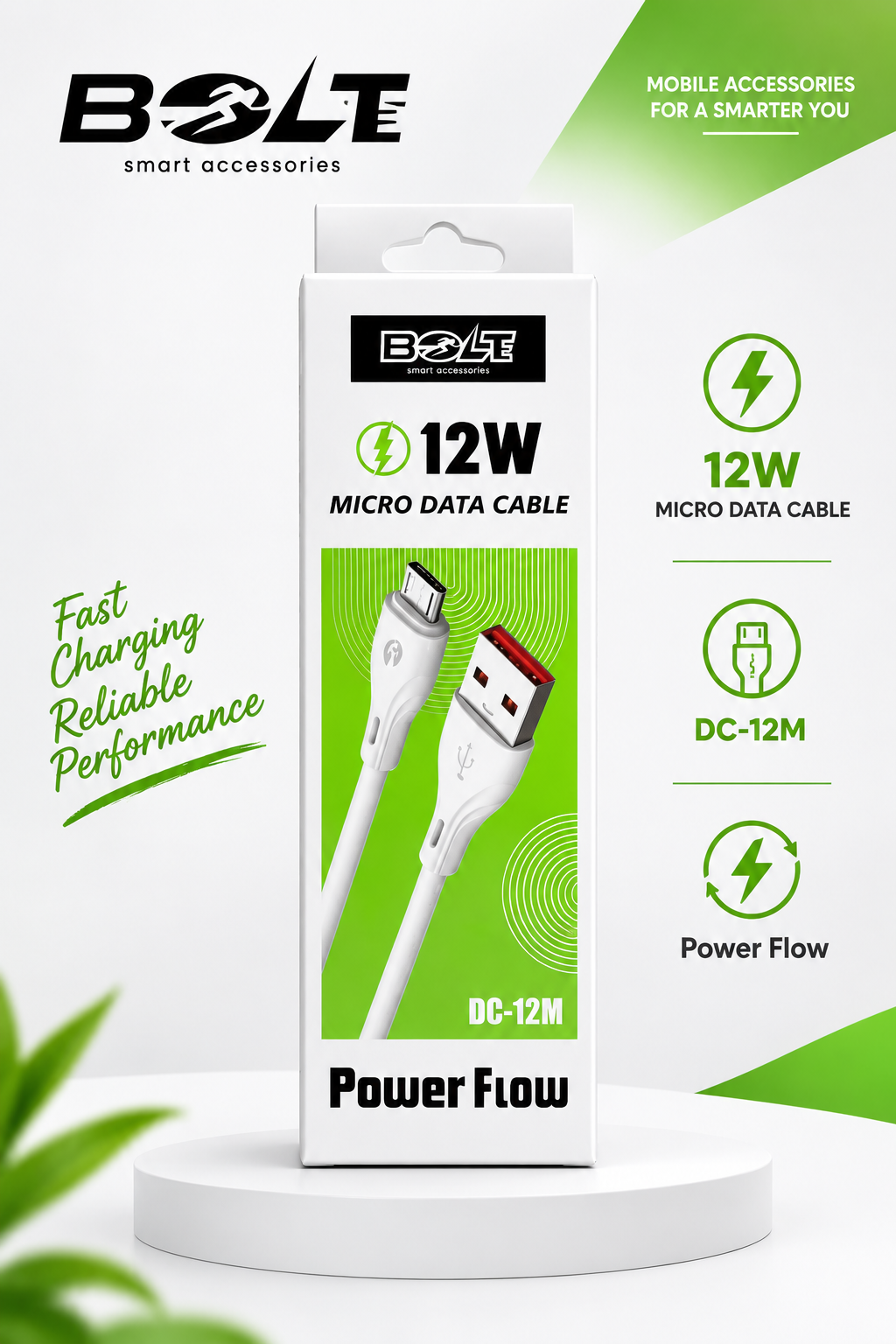 Bolte 12W Micro Cable With 6 Month Warranty